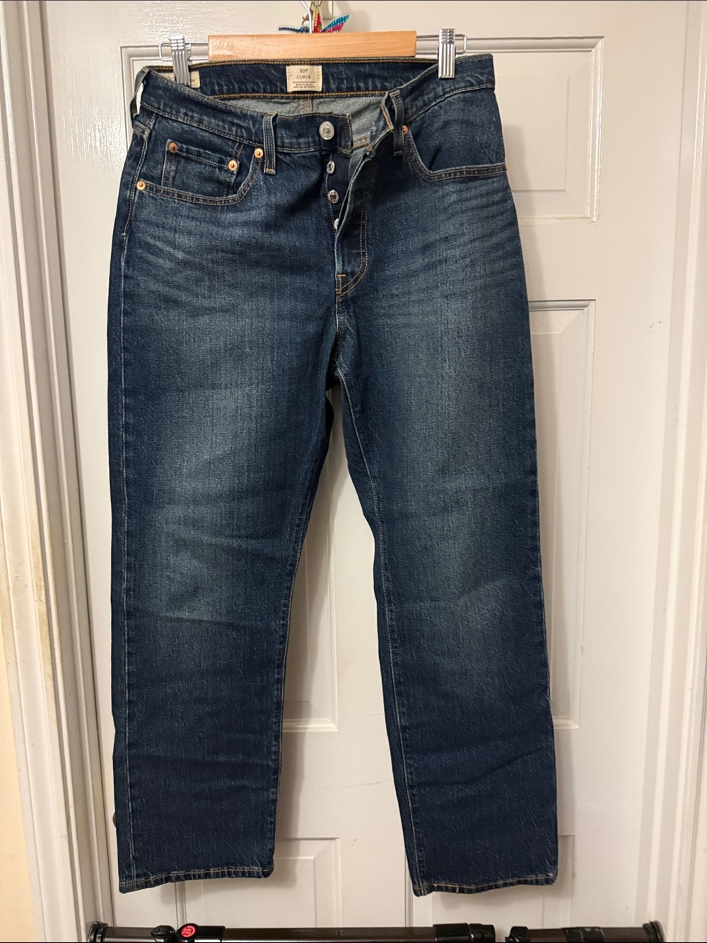 Levi's Dark Blue Straight Leg Women's Jeans